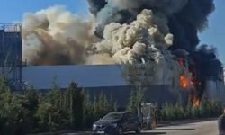 Ankara'da boya fabrikasında yangın