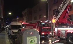 Küçükçekmece'de korkutan otel yangını