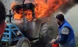 Avcılar’da traktör alev topuna döndü