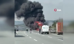 Kuzey Marmara Otoyolu’nda tır yangını