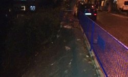 Sarıyer'de risk büyüyor: Çöken kaldırım caddeyi tehdit ediyor