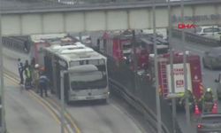 Avcılar'da metrobüste yangın