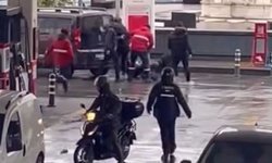 Başakşehir’de akaryakıt istasyonunda kavga kamerada