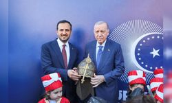 Cumhurbaşkanı Erdoğan'a özel hazırlanan miğfer hediye edildi