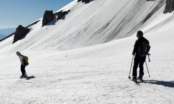 Erciyes’te haziran ayında kayak keyfi