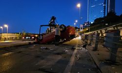 Şişli’de korkutan kaza: Alkollü sürücü defalarca takla attı
