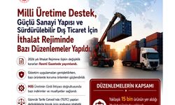 İthalat rejiminde 150 ürün kategorisinde güncelleme yapıldı