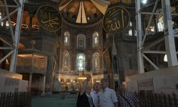 Ayasofya'da kapsamlı restorasyon: Minare ve kubbelerde güçlendirme sürüyor