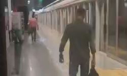 Metro durağında sigara tartışması kamerada