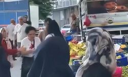 Pazarda armut kavgası: Başına kalas isabet eden kadına 10 dikiş