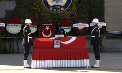 Denetim sırasında şehit olan polis memuru için tören düzenlendi