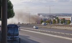 İş yerinde çıkan yangın akaryakıt istasyonuna sıçramadan söndürüldü