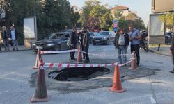 Beşiktaş'ta yolda çökme meydana geldi