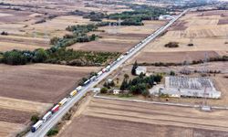 Edirne- Bulgaristan sınırında 30 kilometre TIR kuyruğu