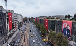 İstanbul sokaklarında 29 Ekim coşkusu havadan görüntülendi