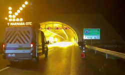 Kuzey Marmara Otoyolu'nda tünelde TIR yangını