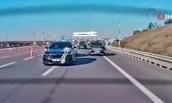Kuzey Marmara Otoyolu’nda düğün konvoyunda kaza kamerada