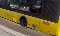 Maltepe’de asfalt çöktü; İETT otobüsü çukura düştü