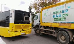 Silivri D-100 Karayolu’nda çöp kamyonu ile İETT otobüsü çarpıştı
