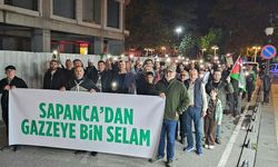 Sapanca'da Gazze'ye destek yürüyüşü