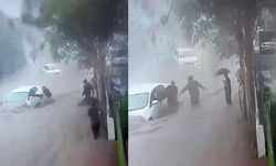 Ayazağa'daki sel felaketinde canını hiçe sayıp suya girdi