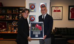TFF Başkanı Hacıosmanoğlu, Vincenzo Montella ile bir araya geldi
