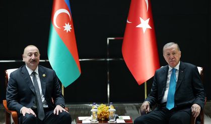 Cumhurbaşkanı Erdoğan, Azerbaycan Cumhurbaşkanı Aliyev ile bir araya geldi