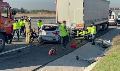 Silivri Kuzey Marmara Otoyolu'nda feci kaza: 1 ölü