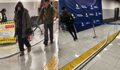Yenibosna metro durağını su bastı