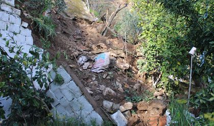 Toprak kaymasından 10 dakikayla kurtuldu