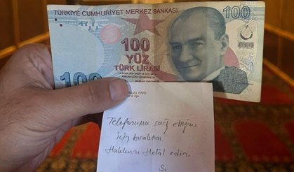Telefonunu şarj etti, karşılığını notla ödedi