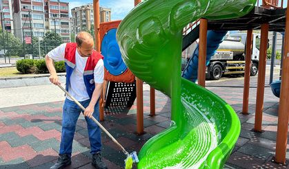 Kağıthane’de parklarda hijyen seferberliği