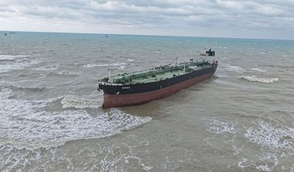 Sarıyer’de sürüklenen tanker havadan görüntülendi