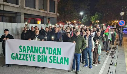 Sapanca'da Gazze'ye destek yürüyüşü