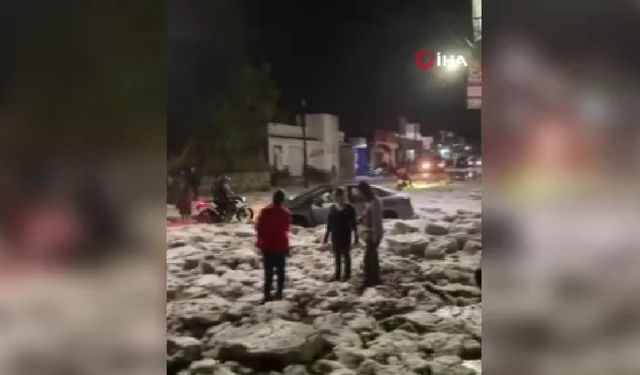 Meksika'da sel meydana geldi, araçlar mahsur kaldı