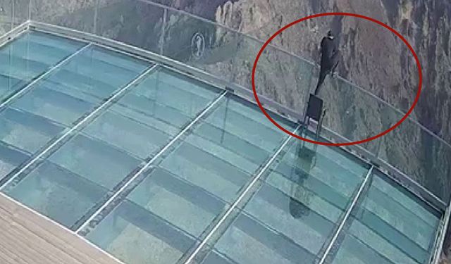 243 Metre yüksekliğindeki cam seyir terasından intihar etti!
