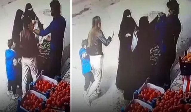 Markette alışveriş yapan kadınlara böyle saldırdı