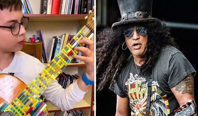 Lego gitar çalan Türk öğrenciyi Guns N' Roses gitaristi Slash sosyal medyadan paylaştı
