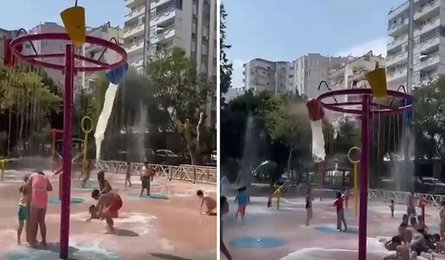 Adana'da tatile gidemeyen çocuklar için su parkı kuruldu