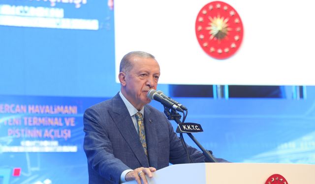 Cumhurbaşkanı Erdoğan KKTC Ercan Havalimanı açılış konuşması