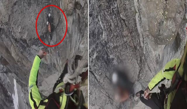 Ölüm kalım mücadelesi! İtalya’da 3 bin metrede mahsur kalan dağcıların kurtarılma anı anbean görüntülendi