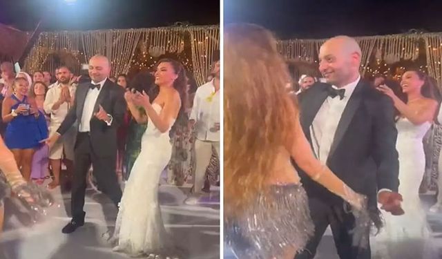 Düğünde gelini bırakıp dansözle göbek atan damadın videosu viral oldu