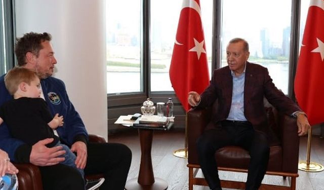 Cumhurbaşkanı Erdoğan ve Elon Musk'ın buluşmasından görüntüler