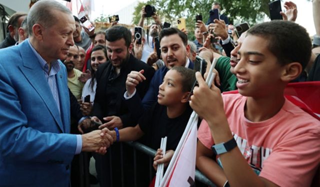 Cumhurbaşkanı Erdoğan’ın New York’ta coşkuyla karşılandığı anların görüntüsü