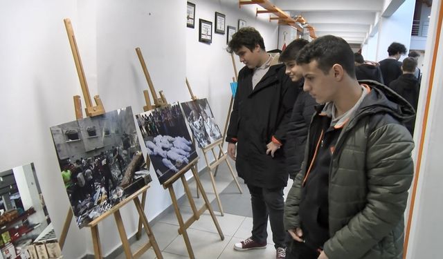 Esenyurt'ta lise öğrencilerinden 'Filistin' temalı fotoğraf sergisi 