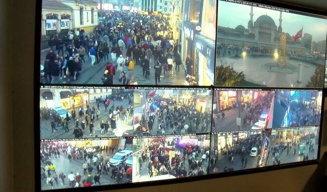 İstanbul'da yılbaşı kutlamalarına kameralı takip
