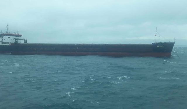 Çanakkale Boğazı'nda arızalanan gemi, Karanlık Liman'a demir attı 