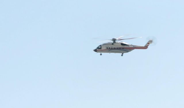 Cumhurbaşkanı Erdoğan, 'Yeniden Büyük İstanbul Mitingi' ne helikopterle geldi