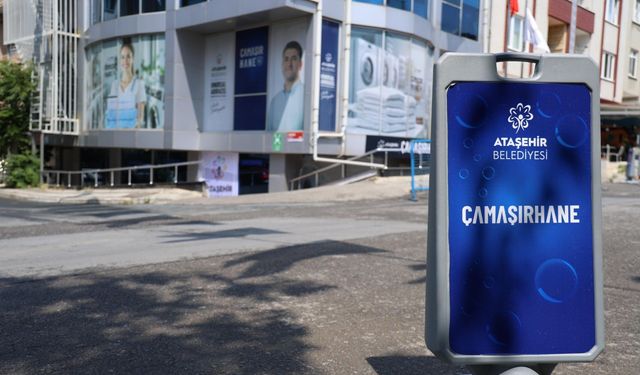 Ataşehir'de ücretsiz çamaşırhane açıldı