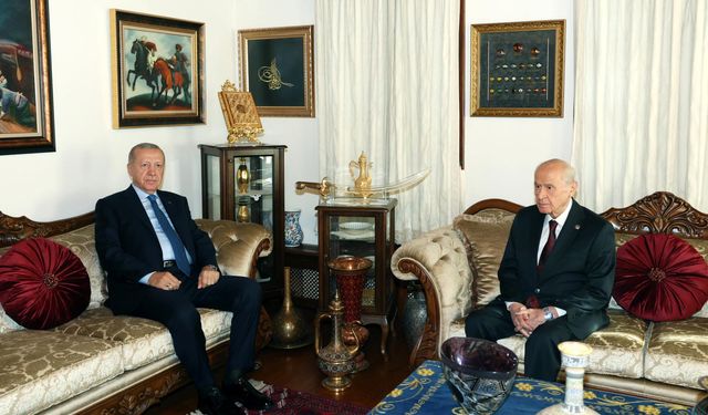 Cumhurbaşkanı Erdoğan, Bahçeli ile bir araya geldi